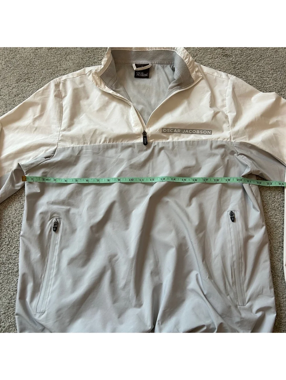 Oscar Jacobson Men's Lightweight Half-Zip Pullover Jacket, Size Large